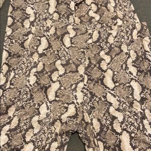 H&M snake print pants